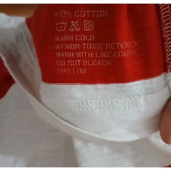 Alex Mill Francoise Striped Tee Top Size Small White Red Nautical Cotton - Picture 6 of 10